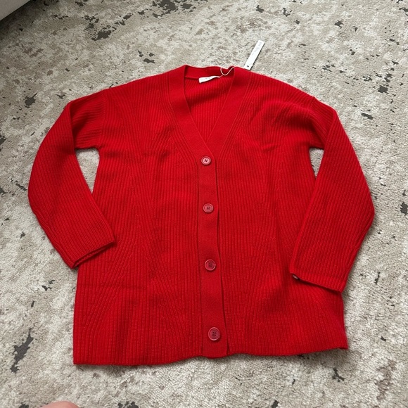 One Grey Day Solomon Cardigan Size Small - Red - Picture 1 of 3